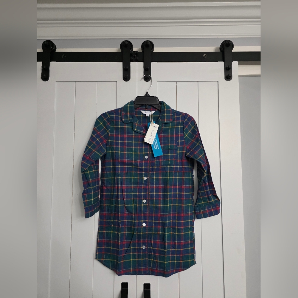 The Company Store Kid’s Cozy Cotton Flannel Nightshirt. NEW!